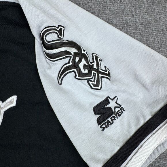Vintage Starter Chicago White Sox Baseball Jersey Men's XL Black MLB Retro 90s - Picture 4 of 7
